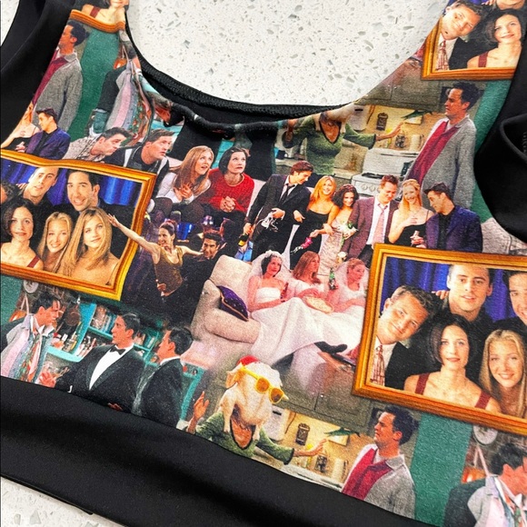 Friends TV Show Print Sports Bra Crop Top – Size XS - Picture 4 of 5
